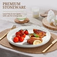 thumbnail image 2 of Vesteel Dinner Plates Set of 6, 10.2inch Ceramic Stoneware Sets for Home Restaurant, Large Dinnerware for Serving Steak, Pizza, Dishwasher & Microwave Safe, 2 of 8