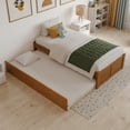 thumbnail image 4 of Concord Lit Plateforme Simple en Bois avec Pied de Lit et Tiroir-Lit Simple, Couleur Caramel Pâle, 4 of 13