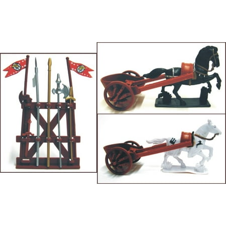 1/32 Roman Chariot Playset (2 w/2 Horses, Weapons) (Icewind Dale 2 Best Weapons)