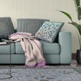 thumbnail image 4 of Glory of Flowers Peacock Suede Zippered Pillow with Insert - Green Aqua Brown, 4 of 5