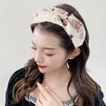 thumbnail image 5 of Christmas Knotted Turban Headband for Women Festive Holiday Wide Hair Band Decorative Hair Accessory, 5 of 5