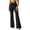 (Fashion 62)Black, variant on Women's Office High Waist Flare Pants Slimming Stretch Bootcut Trousers with Front Seam