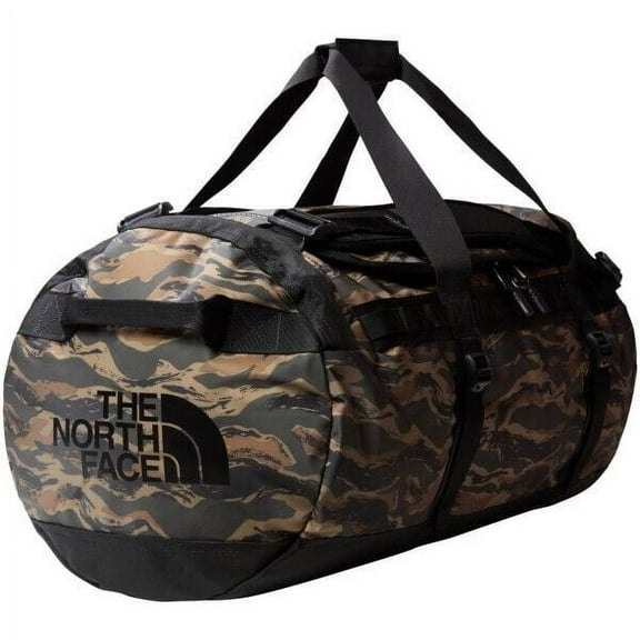 The North Face Base Camp Duffel M New Taupe Green Painted Camo Print/Tnf Black One Size