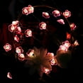 thumbnail image 3 of Pink Flower String Lights Battery Operated 13FT 40 LED 3d Cherry Blossom Fairy Lights Decorations for Girls Kids Bedroom Indoor Outdoor Wedding Birthday Party Wall Decor, 3 of 7