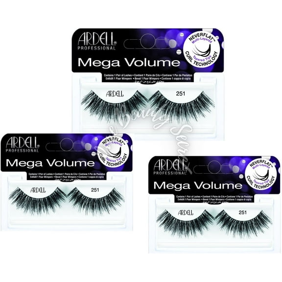 Ardell - 1 Pair - 3D Mega Volume #251 x 3
