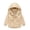 Beige, variant on Toddler Windproof Dress Jackets Boys Girls Hooded Zip up Waterproof Waisted Rain Coat Baby Outdoor Button Raincoat