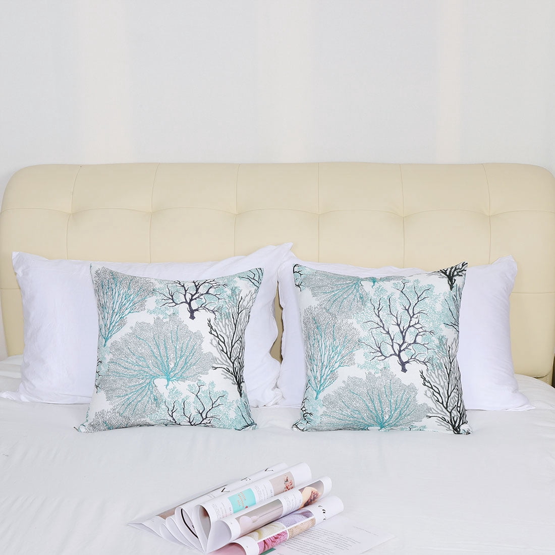 Unique Bargains Stylish Simplicity Polyester Cushion Cover Throw Pillow Case for Sofa 2