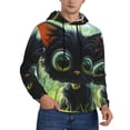 thumbnail image 2 of Goofa Cute Big-Eyed Black Cat for Men's Hooded Sweatshirt - Lightweight Pullover Hoodie with Kangaroo Pocket, Perfect for Everyday Wear-Small, 2 of 7