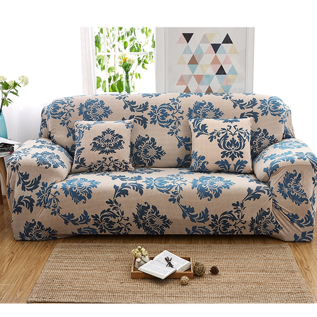 Details about   Four Season Non-Slip Sofa Cover Slipcover Washable Elastic Printed All-inclusive 