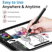 Capacitive Stylus Pen (4 Pack), Universal Stylist Pens 2 in 1 Precision Series Fine Point Disc Touch Screen for iPhone/iPad/Android/Tablet and All Screens