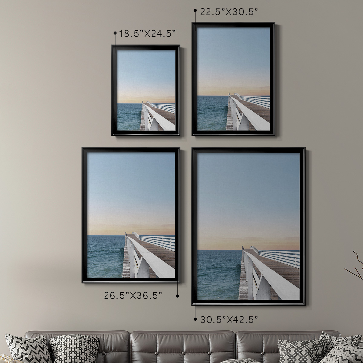 Day at the Pier Premium Classic Framed Print - Ready to Hang