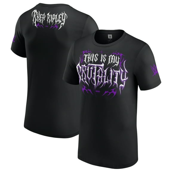 Men's Black Rhea Ripley This Is My Brutality Logo T-Shirt