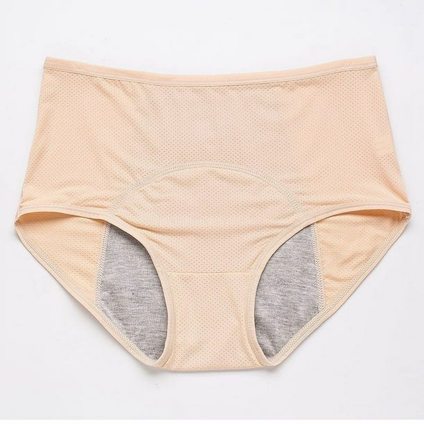 Ropa interior fisiológica triangular extra grande para mujer, cintura media a alta, a prueba de fugas antes y después de la menstruación, pantalones de vacaciones para tía