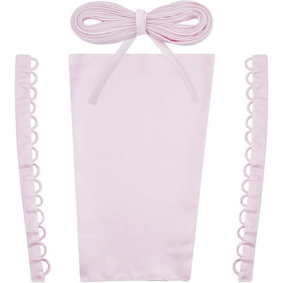 4Pcs Satin Corset Kit Women Wedding Dress Zipper Replacement Adjustable Corset Back Kit Lace-Up Satin Ribbon Ties Gown Accessories Pink for Formal Prom Dress Strap Wedding Evening