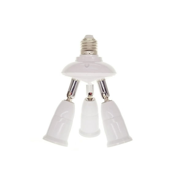 Séparateur E27 220V 3A Convertisseur de Douille d'Ampoule Adaptateur d'Éclairage Amélioration Plastique Support Portable Accessoire d'Entrepôt 1 à 3
