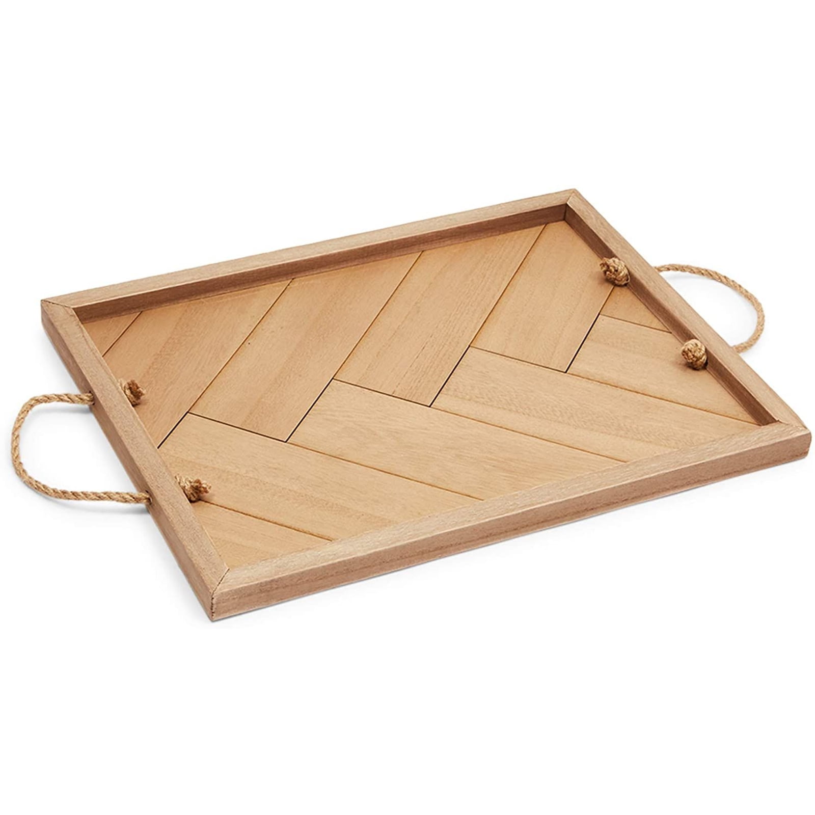 Wooden serving Tray with handles 20 Inch Large for Breakfast Food Bed TV tray 