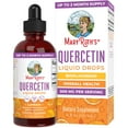 thumbnail image 2 of (2 pack) MaryRuth's Quercetin Liquid Drops Herbal Supplement, Lemon-Flavored, 500mg, Vegan, Dairy-Free, Gluten-Free, Unisex, 1-Count, 4 fl oz, 2 of 11