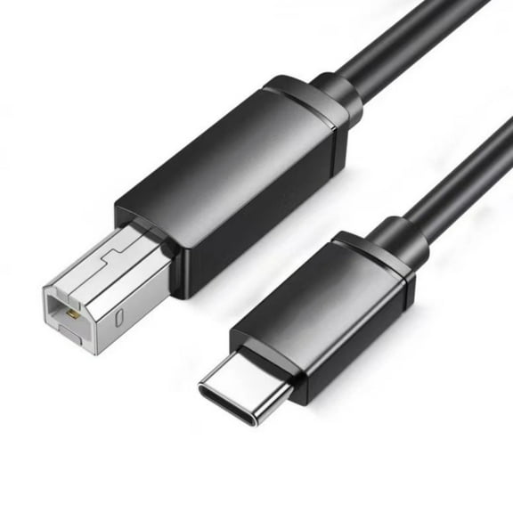 Jesscasday Type C to USB 2.0 Printer Cable 50/100/150/200/300cm Length High Speed Transmission for Phones Laptops Printing Cord