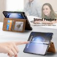 thumbnail image 5 of Allytechgroup 2 in 1 Wallet Case for Samsung Galaxy Z Fold 5, Magnetic Detachable Back Cover with Zipper Pocket Cards Slots Stand RFID Blocking Shockproof Phone Case for Galaxy Z Fold 5,Brown, 5 of 10