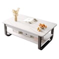 thumbnail image 2 of Coffee Table 2 Tier Minimalist Stylish Easy to Clean Living Room Center Table for Home Decor, 2 of 7