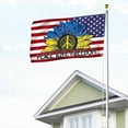 thumbnail image 4 of Flagwix Peace, Love, Freedom Hippie Sunflower Ukraine America Flag THH3783GFv1 - 3x5 ft., No Flag Pole Rings, 4 of 6