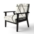 thumbnail image 3 of Designart "Minimalism in Black and White IV" Black Lines Upholstered Accent Chair - Modern Arm Chair For Bedroom, 3 of 5