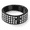 Black, variant on Men’s Stainless Steel Cross Ring, Multi-Row Clear Accent Statement Band with Broad Front Profile, US Sizes 7-12, Bold Style, Gift for Him