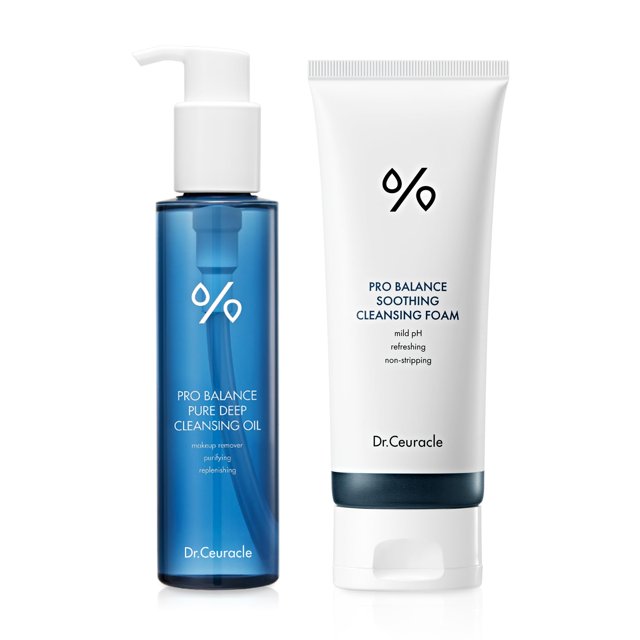 Set limpiador Dr. Ceuracle Pro Balance, aceite puro de limpieza profunda y espuma limpiadora relajante