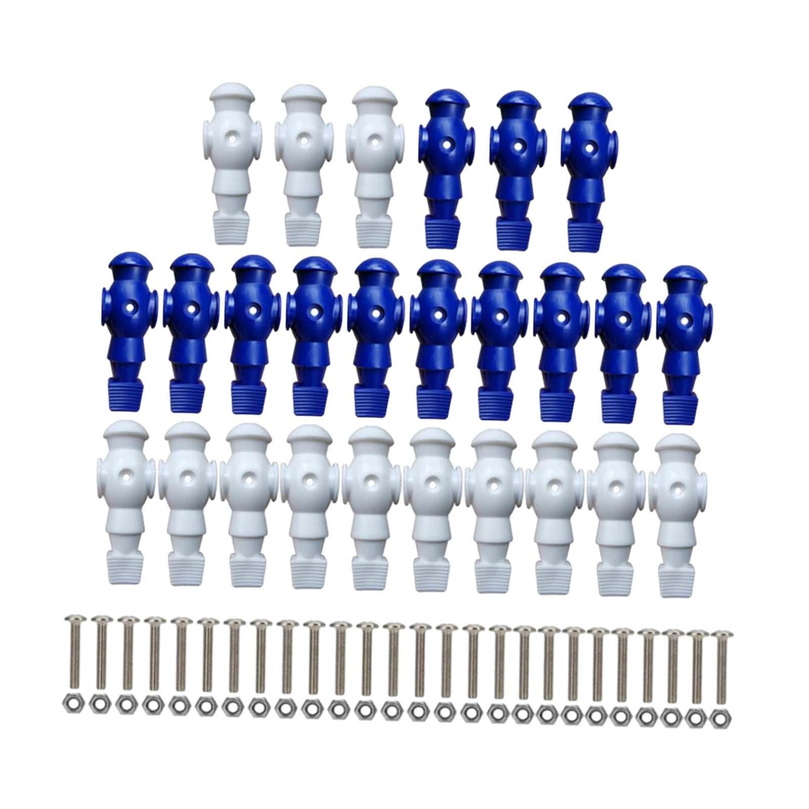 Dualoai 26 Pieces Table Soccer Foosball Men Repair Parts, Entertainment Foosball Blue White