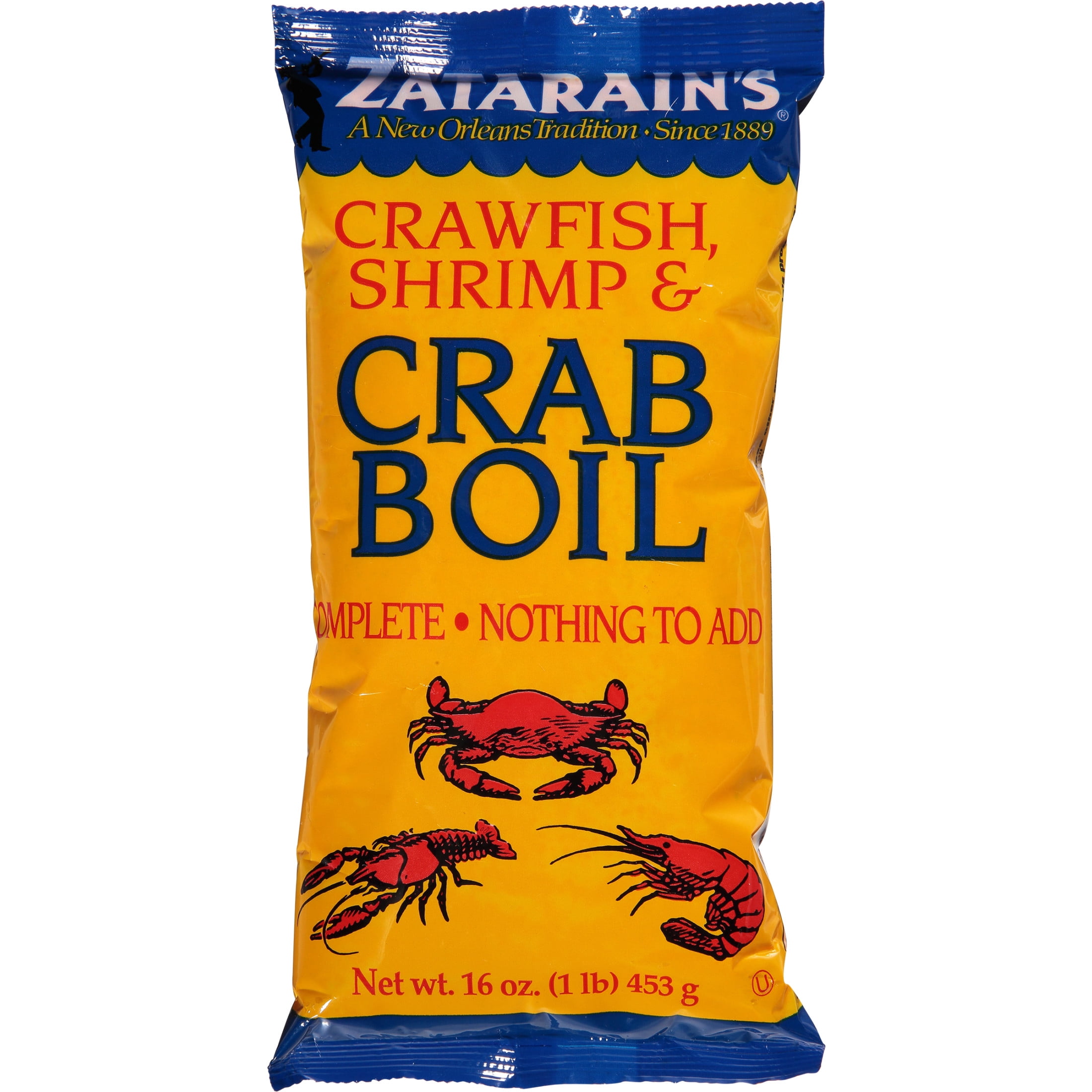 (6 pack) Zatarain's Crawfish, Shrimp & Crab Boil, 16.0 oz Packet