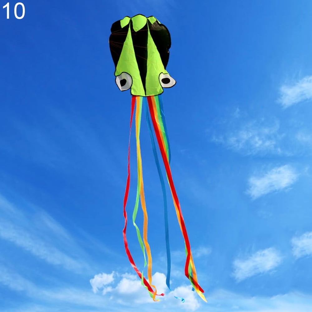 5x Octopus Kite 3D Cartoon 4m Frameless Single Line Kids Adults Outdoor Toys 
