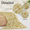 thumbnail image 2 of Yelllow Floral Pillow Covers, Linen Long Throw Pillow Case, Vintage Rustic Plants Flowers Spring Holiday Pillow Protector Decorative Cushion Cover for Living Room/Bedroom 20" x 30", 2 of 8