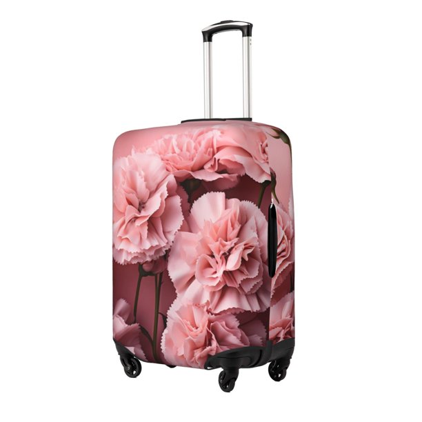 Balery Delicate Pink Carnations Funda de equipaje, fundas para maletas, elástica, lavable, protector de maletas, compatible con maletas de 18 a 32 pulgadas-Medium