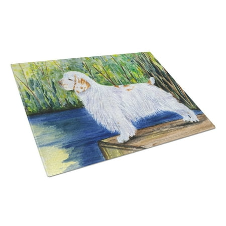 

Caroline s Treasures Clumber Spaniel Glass Cutting Board Large