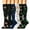 Style 3, variant on 6 Pairs Foral Printed Unisex Compression Socks for Outdoor Sports Cycling Running Walking Knee High Support Stockings