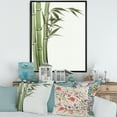 thumbnail image 2 of Detail of Dark Green Bamboo and Leaves IV 16 in x 32 in Framed Painting Canvas Art Print, by Designart, 2 of 5