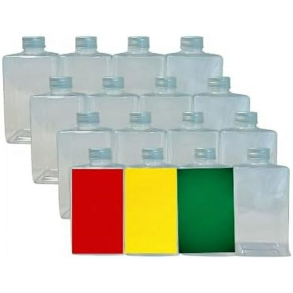 Generic PLUSSER 22pcs 11.2oz Plastic Bottles with Caps, Take Out Bottles with Lids for Bottles, Clear Juice Bottles Bulk Containers for Smoothie, Drinking, and Other Beverages, CSB01
