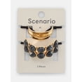 thumbnail image 2 of Scenario Women's Cabochon Hair Ties, 2-Piece, Black, 2 of 4