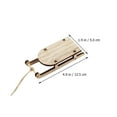 thumbnail image 5 of Raindrops Mini Wood Sleds Christmas Sled Ornaments Classic Holiday Style Beige 10Pcs 4.9X2.0X1.0in, 5 of 7