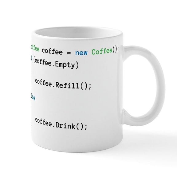 CafePress - Coffee Code Mugs - 11 oz Ceramic Mug - Novelty Coffee Tea Cup