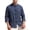 Blue, variant on ROHUUQUE Men's Cotton Linen Shirts Stand Collar Long Sleeve Solid Frog Button Pocket Loose Casual Tops Daily Outdoor