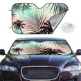 thumbnail image 2 of Balery Tropical Summer Palm Print Car Windshield Sun Shade,Windshield Sunshade for Car Pickup Truck SUV Accessories-Small, 2 of 7