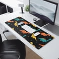thumbnail image 2 of Long Mouse Pads for Desk,Black Colorful Dinosaurs Pattern Desk Mats on Top Of Desks, Desk Mouse Pad Extra Large with 3mm Non-Slip Base and Stitched Edge for Gaming,Office,Work,Home 31.5"x11.8", 2 of 6