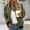 Army Green, variant on Women’s Lightweight Bomber Jacket, Zip-Up Casual Baseball Coat, Ribbed Trim Bomber Top with Zipper Pockets, 5 Colors, Sizes M–3XL
