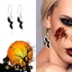 thumbnail image 3 of Juego de 5 pares de pendientes de Halloween Spooky Delights con diseños de calabaza, telaraña, murciélago y fantasma para mujeres y niñas, 3 of 8