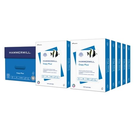 Hammermill(R) Copy Plus MP Paper, 8 1/2in. x 11in., 20 Lb, 500 Sheets Per Ream, Case Of 10 Reams, 105007