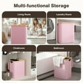 thumbnail image 5 of Bathola 160L Pink Laundry Hamper with Lid, Extra Large 3-Section Divided Clothes Organizer, Dirty Laundry Basket for Bedroom & Laundry Room, Clothing Storage, 5 of 6