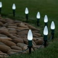 thumbnail image 2 of Wintergreen Lighting C9 Cool White OptiCore Smooth LED Christmas Pathway Light Kit, 100 Lights, 12" Spacing, Green Wire, 100 ft, 2 of 8