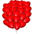thumbnail image 3 of PMU Valentine's Day Red Heart Shaped 18 Inches Mylar - Foil Balloons with 78ft Ribbon Valentine's Day, Proposal, Special Events, Photo Props Party Decoration and Accessories (25/Pkg) Pkg/1, 3 of 8