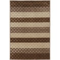thumbnail image 1 of Linon Evolution Trellis 2' x 3' Stripes Rug in Beige and Brown, 1 of 1